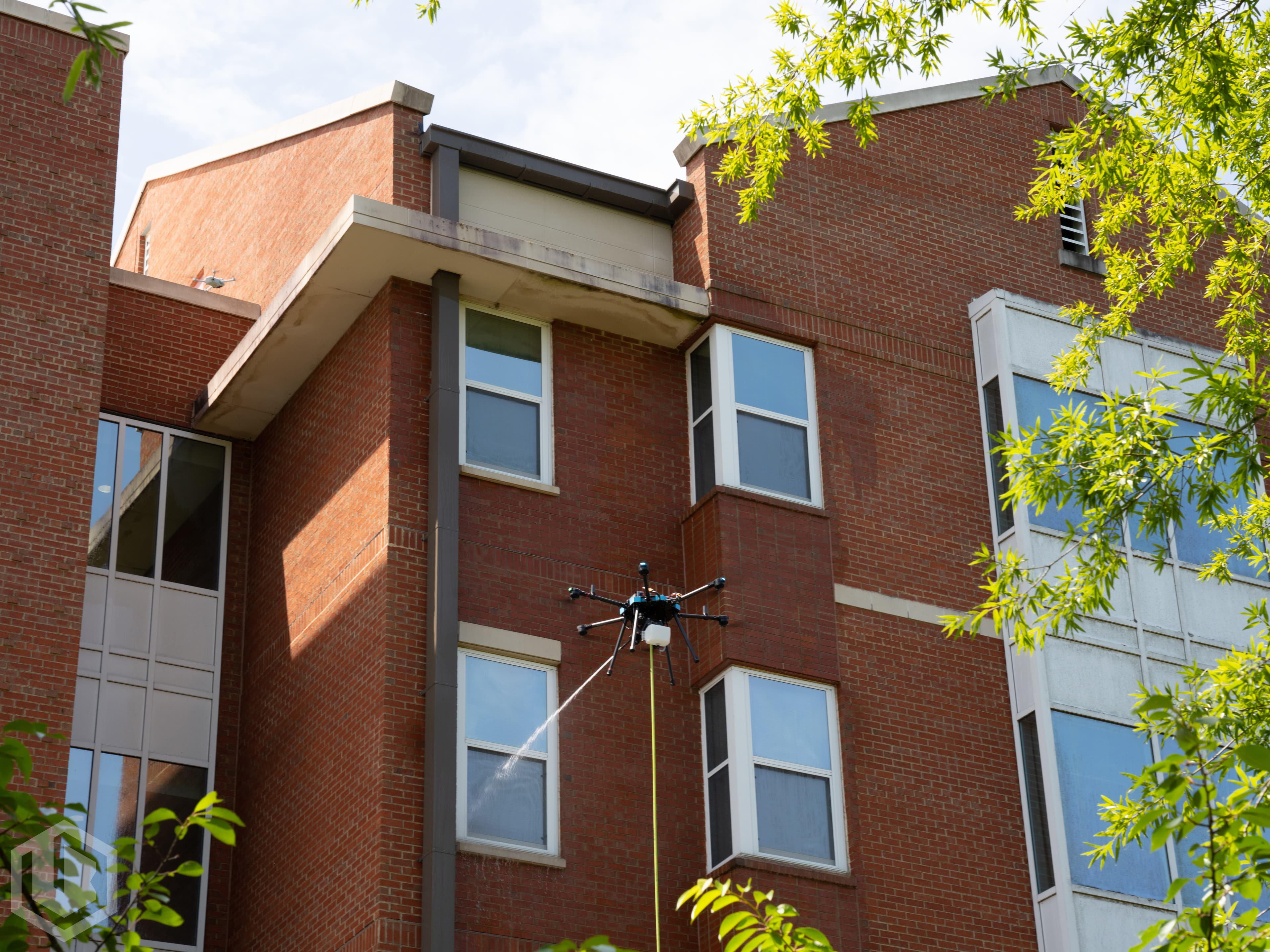 Drone building cleaning